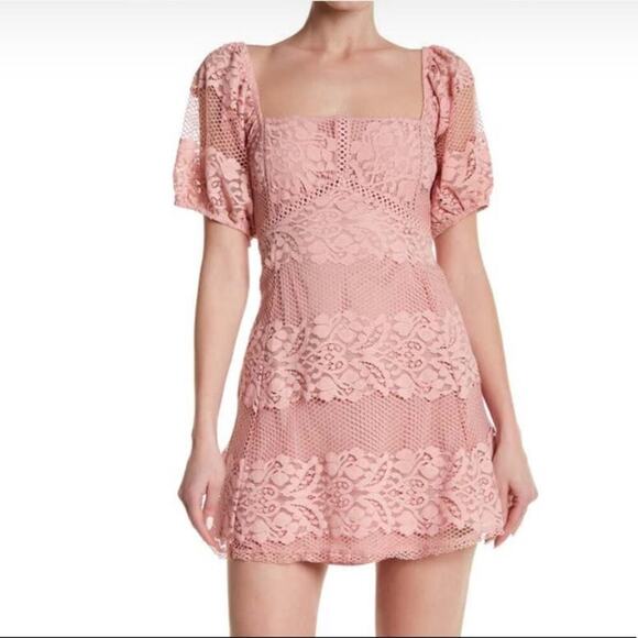 Free People Be Your Baby Lace Mini Dress - Picture 1 of 12